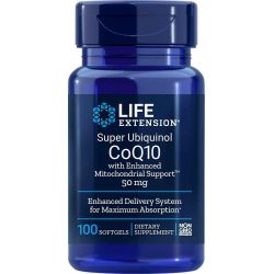 Super Ubichinol Koenzym Q10 ze wzmocnionym wsparciem dla mitochondriów, 50 mg 100 kapsułek