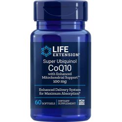 Super Ubichinol Koenzym Q10 ze wzmocnionym wsparciem dla mitochondriów, 100 mg 60 kapsułek