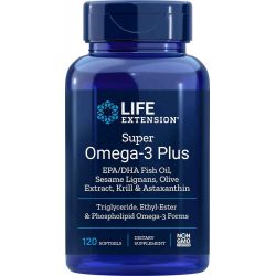 Super Omega-3 Plus EPA / DHA avec Lignanes de Sésame, Extrait d'olive, Krill et Astaxanthine