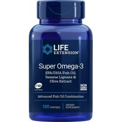 Super Omega-3 EPA/DHA z lignanami sezamowymi i wyciągiem z oliwki, 120 kaps.
