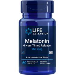 Melatonina w 6-godzinnej formule uwalniania 750 mcg, 60 tabl.